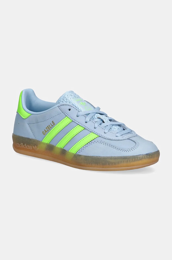 Кросівки з нубуку adidas Originals Gazelle Indoor W пласка блакитний JI1372