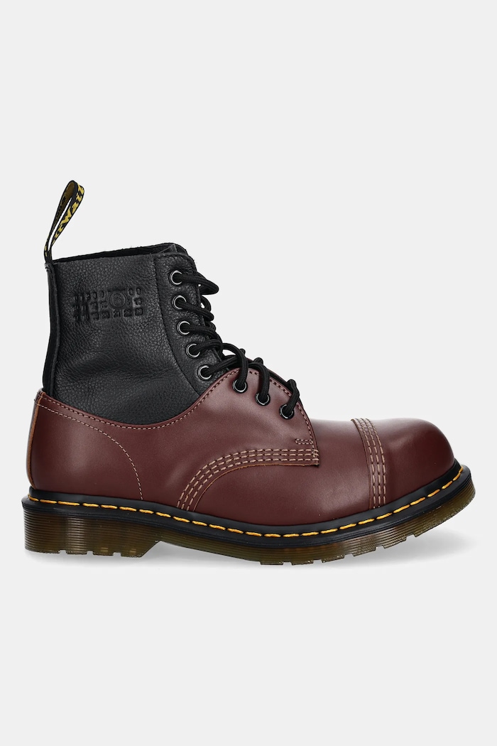 MM6 Maison Margiela leather ankle boots MM6 Maison Margiela x Dr. Martens S66WU0125.P8029 maroon AW24