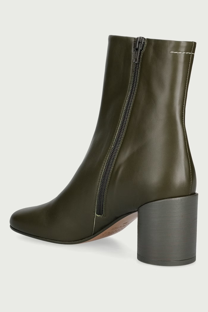 Обувки MM6 Maison Margiela Боти дамски от кожа S59WU0235.P3628 зелен