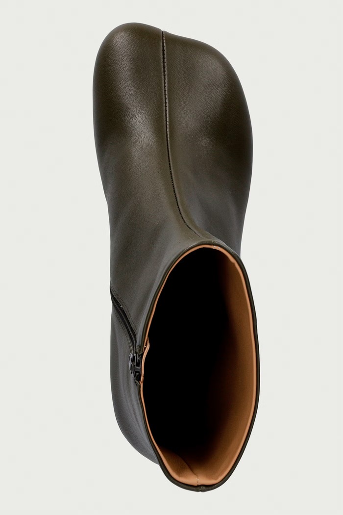 Botki damskie skórzane MM6 Maison Margiela S59WU0235.P3628 zielony