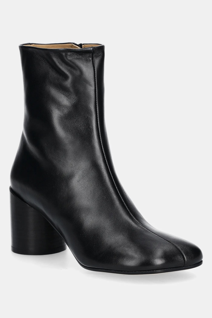 MM6 Maison Margiela botki skórzane słupek czarny S59WU0235.P3628
