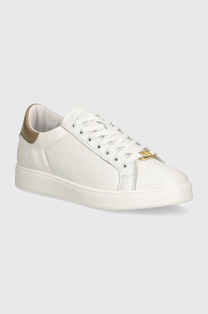 Twinset sneakersy skórzane płaska biały 242TCP012.11786