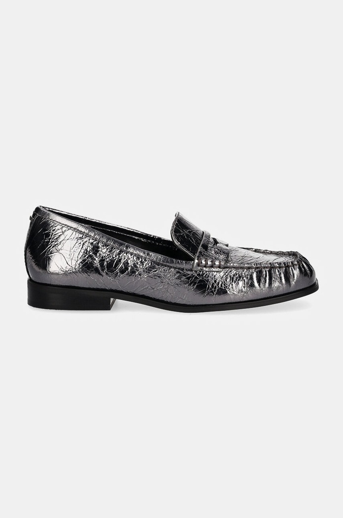 Kožené mokasíny MICHAEL Michael Kors Carlson 40F4CSFP1M.041 strieborná AW24