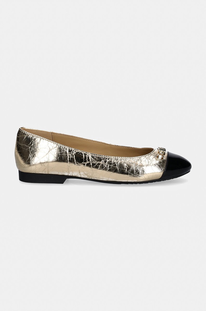 Usnjene balerinke MICHAEL Michael Kors Rebecca 40F4RBFP1M.740 zlata AW24