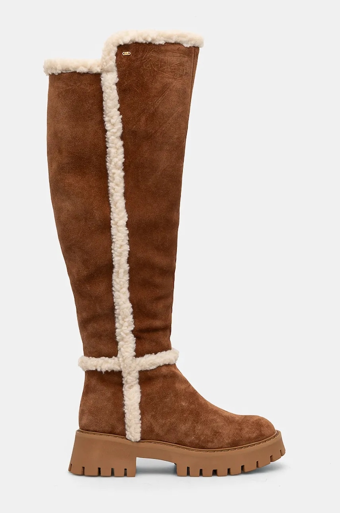 Semišové boty MICHAEL Michael Kors Asher semišová kůže hnědá 40F4ASFB6S.230