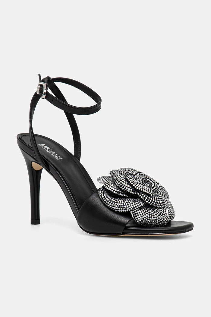 Δερμάτινα πέδιλα MICHAEL Michael Kors Elodie στιλέτο μαύρο 40F4EDHS4L.001