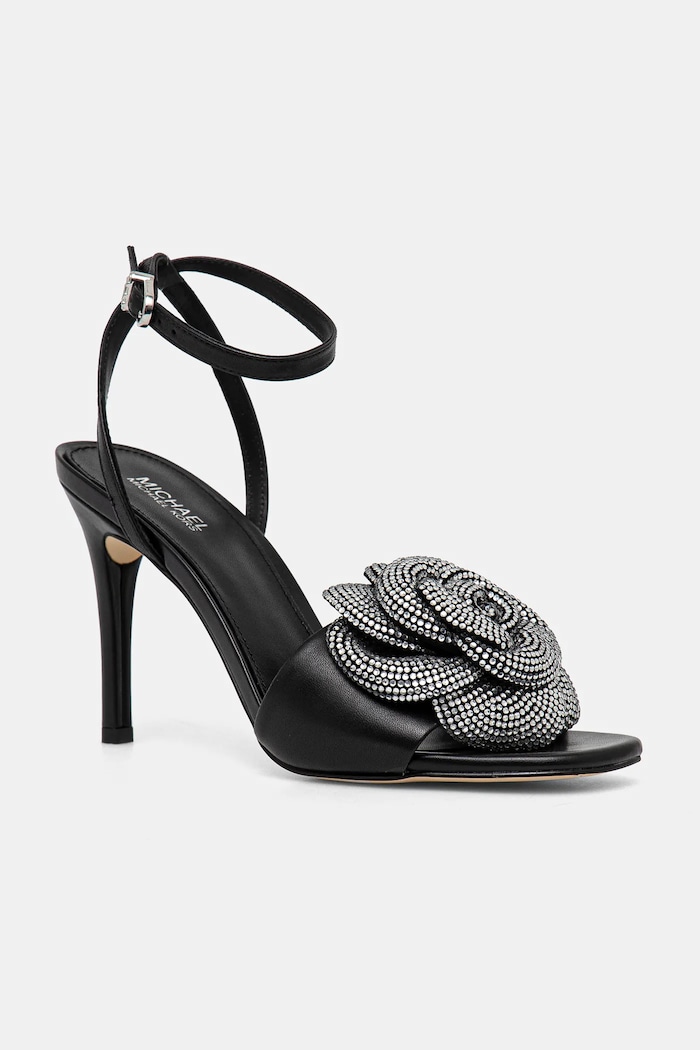 Δερμάτινα πέδιλα MICHAEL Michael Kors Elodie στιλέτο μαύρο 40F4EDHS4L.001