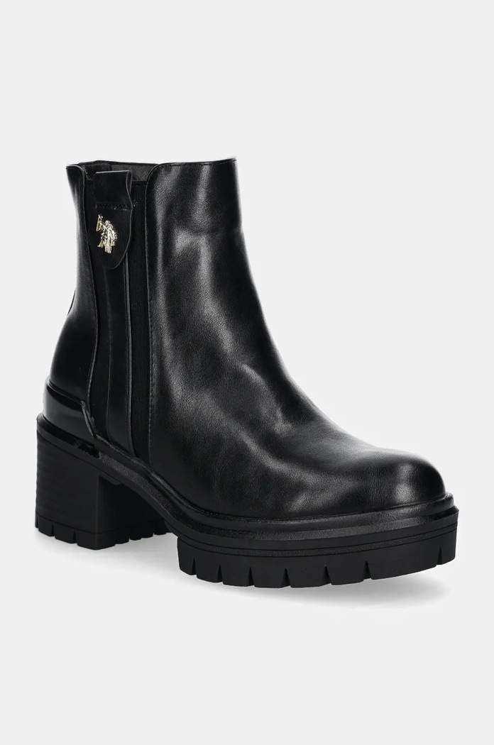 U.S. Polo Assn. botki HALEY imitacja skóry licowej czarny HALEY008W.DY1