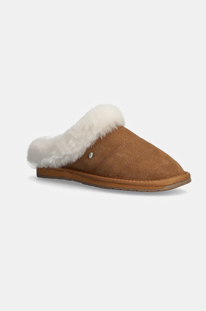 Kućne papuče od brušene kože Emu Australia Virginia W12992.CHES smeđa AW24