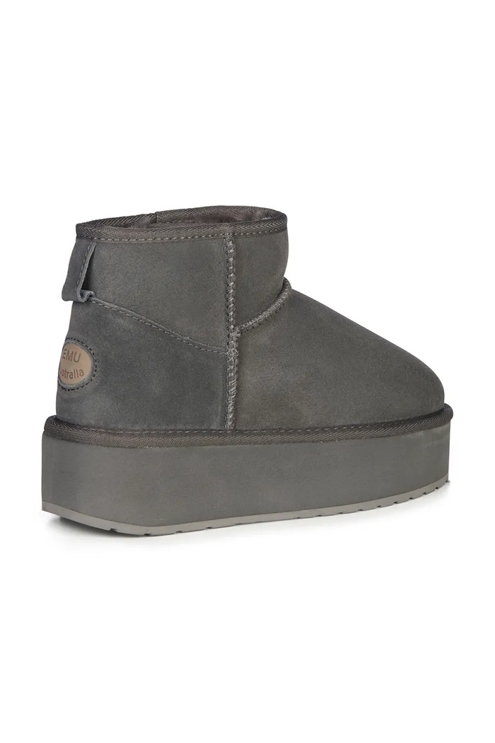 Παπούτσια Μπότες χιονιού σουέτ Emu Australia Stinger Micro Flatform W13082.CHAR γκρί