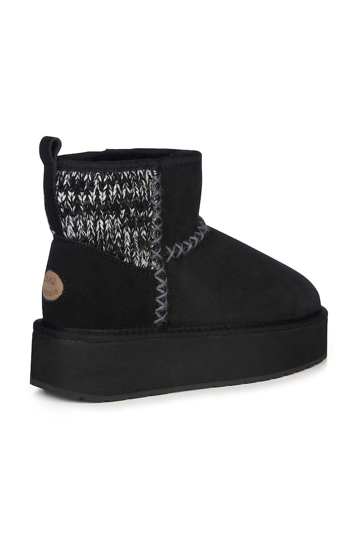 Obutev Snežke iz semiša Emu Australia Stinger Knit Flatform W13143.BLAK črna