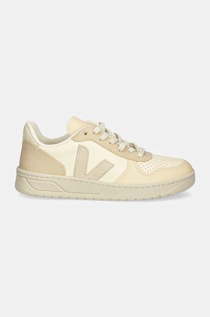 Δερμάτινα sneakers Veja V-10 VX0503673A μπεζ AW24