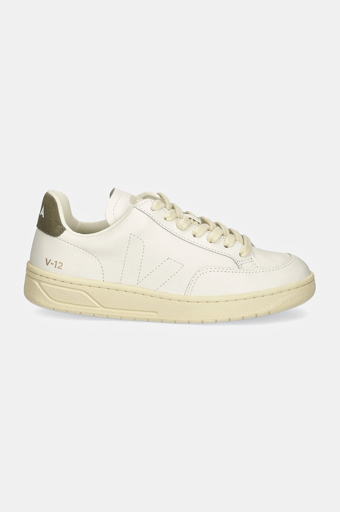 Kožené tenisky Veja V-12 Stitch XS2003679A biela AW24