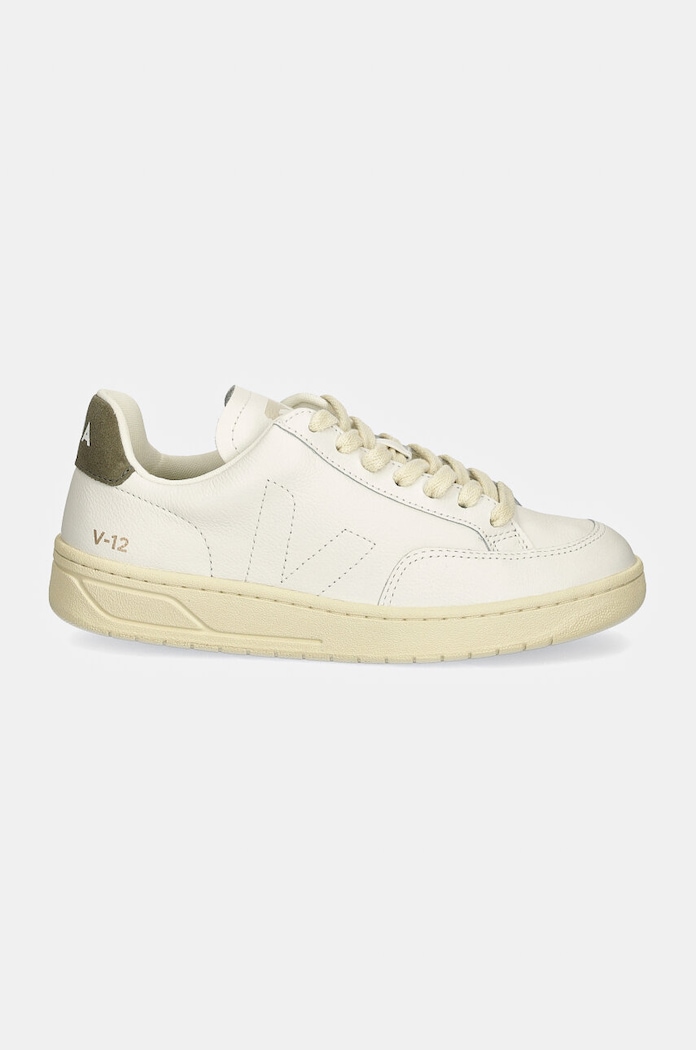 Kožené tenisky Veja V-12 Stitch XS2003679A biela AW24