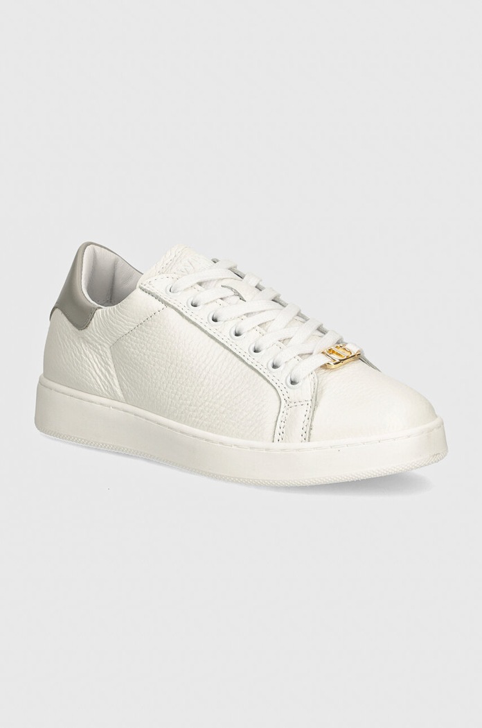 Twinset sneakersy skórzane płaska biały 242TCP012.11787