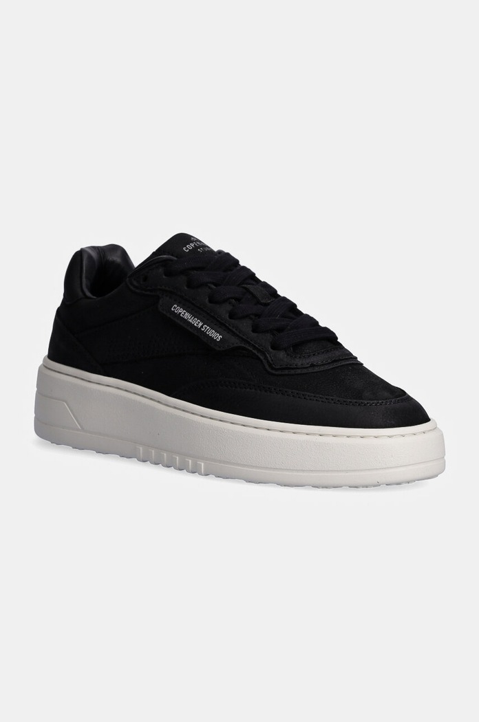 Kožené sneakers boty Copenhagen Leather mix plochá černá CPH89