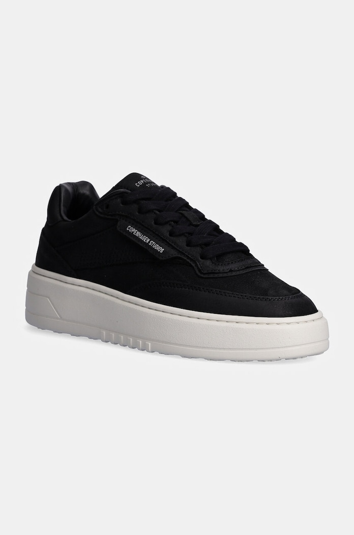 Kožené sneakers boty Copenhagen Leather mix plochá černá CPH89