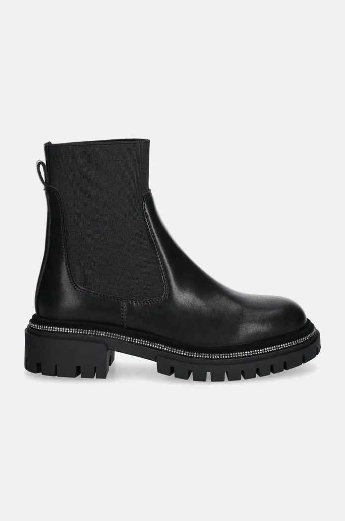 Kožené kotníkové boty Steve Madden Offline SM11003485.017 černá AW24
