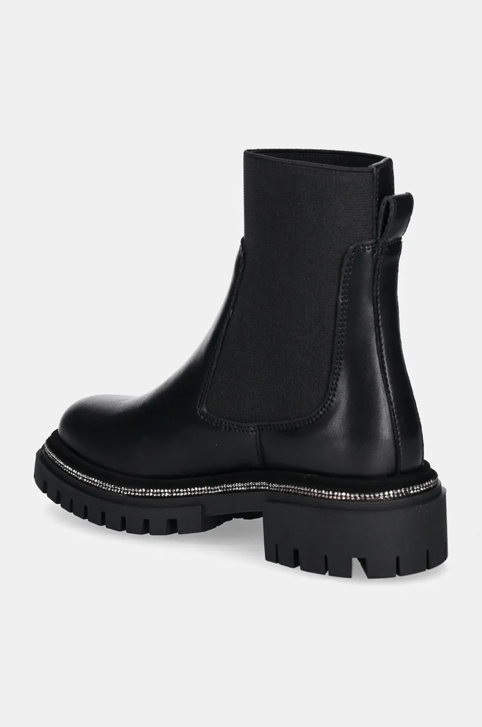 Boty Kožené kotníkové boty Steve Madden Offline SM11003485.017 černá