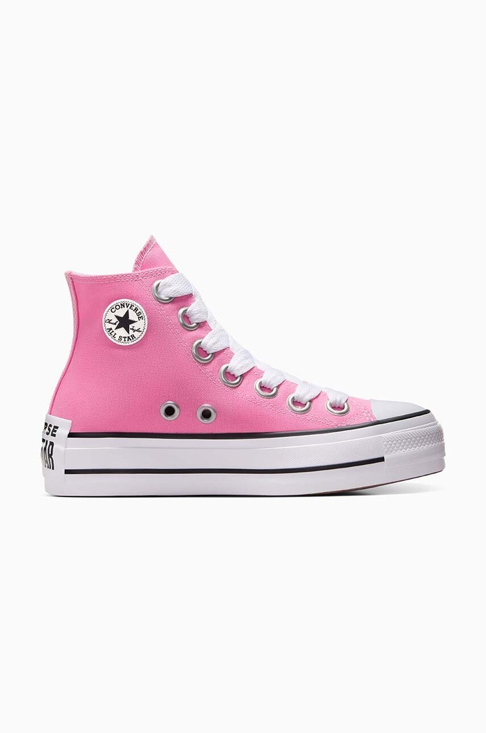 Πάνινα παπούτσια Converse Chuck Taylor All Star Lift πλατφόρμα ροζ A10423C