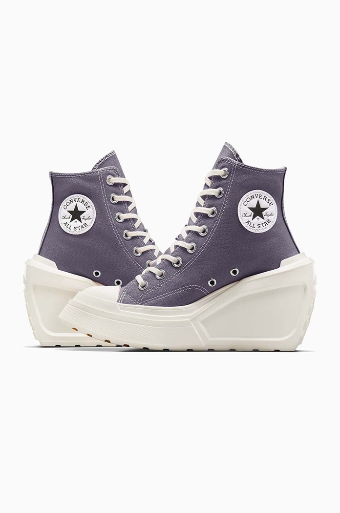 Πάνινα παπούτσια Converse Chuck 70 De Luxe Wedge Platform μωβ A08282C