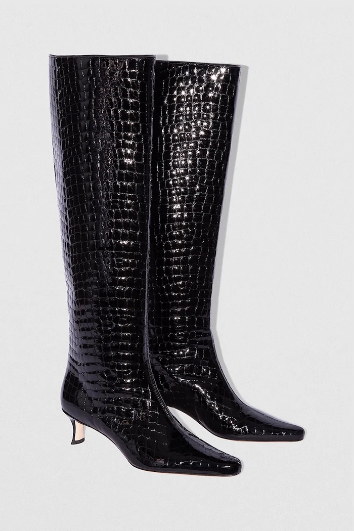 By Far Ghete de piele Stevie 42 MWFBO066CL033BK001PL negru AW24