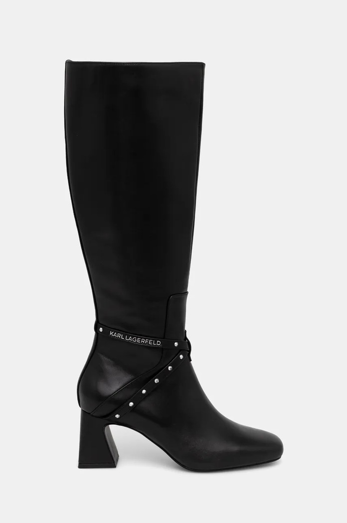 Karl Lagerfeld kozaki skórzane BEATA KL31474.000 czarny AW24