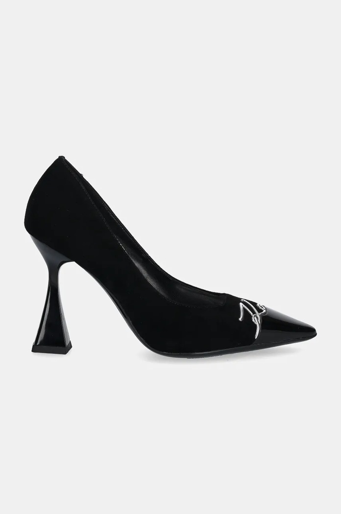 Semišové lodičky Karl Lagerfeld DEBUT II KL32004A.500 černá AW24
