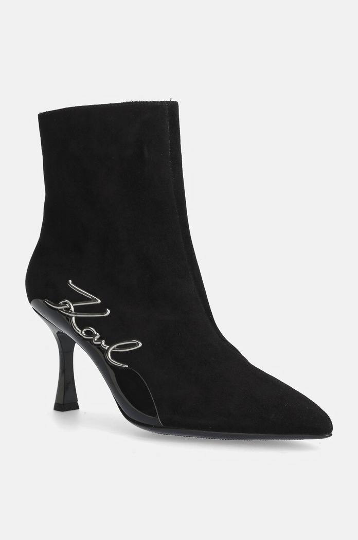 Gležnarji iz semiša Karl Lagerfeld SIENNA KL32744.500 črna AW24