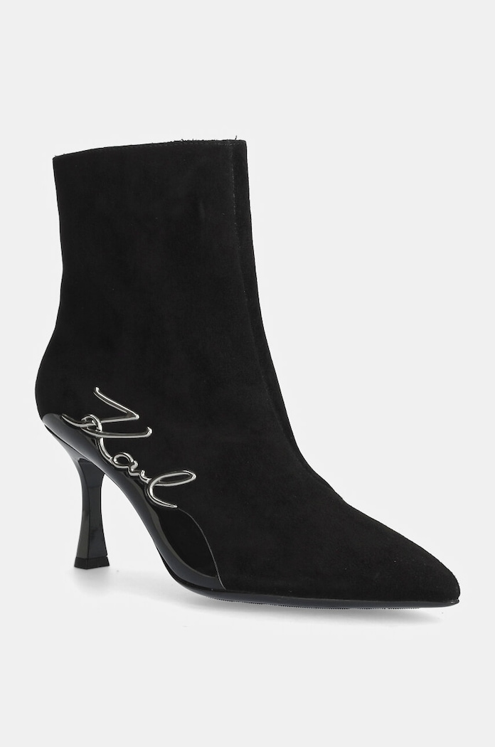 Gležnarji iz semiša Karl Lagerfeld SIENNA KL32744.500 črna AW24
