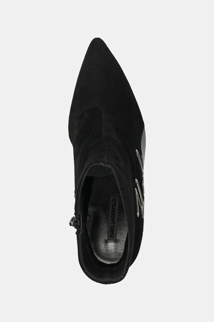 Gležnarji iz semiša Karl Lagerfeld SIENNA črna KL32744.500