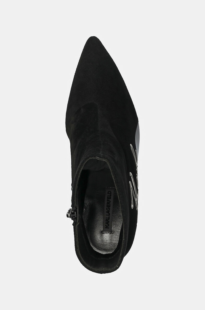 Gležnarji iz semiša Karl Lagerfeld SIENNA črna KL32744.500