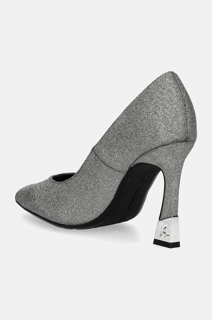 Obuwie Karl Lagerfeld szpilki PREMIERE 90 KL33514G.G55 srebrny
