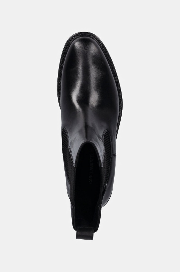 Kožené kotníkové boty Karl Lagerfeld BLAKE černá KL41460.000