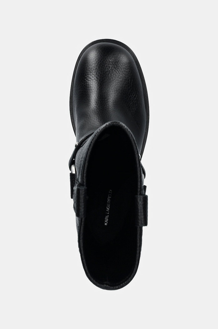 Кожени боти Karl Lagerfeld BROOKLYN черен KL41770.100