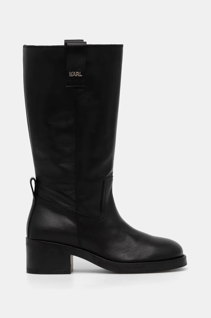 Karl Lagerfeld kozaki skórzane BROOKLYN KL41774.000 czarny AW24
