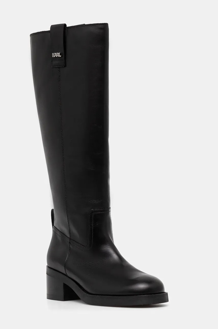Kožené čižmy Karl Lagerfeld BROOKLYN KL41790.000 čierna AW24