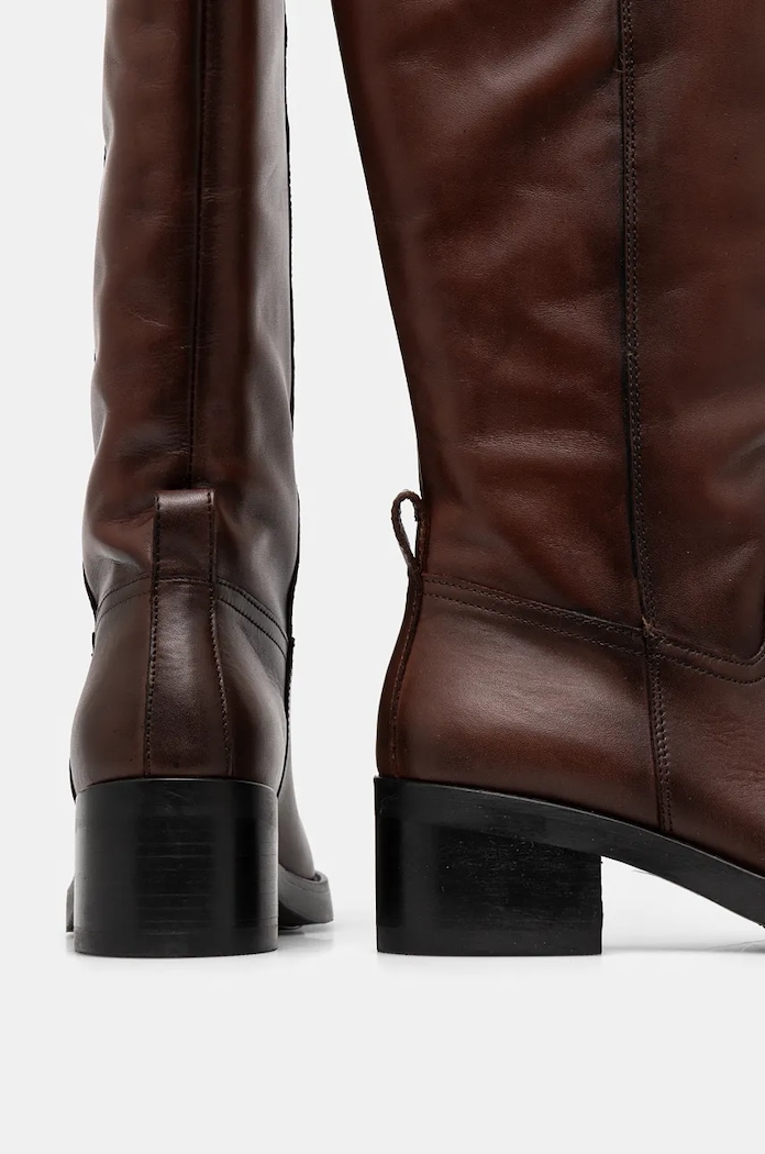 Kožené kozačky Karl Lagerfeld BROOKLYN Karl Lagerfeld KL41790.044 hnědá
