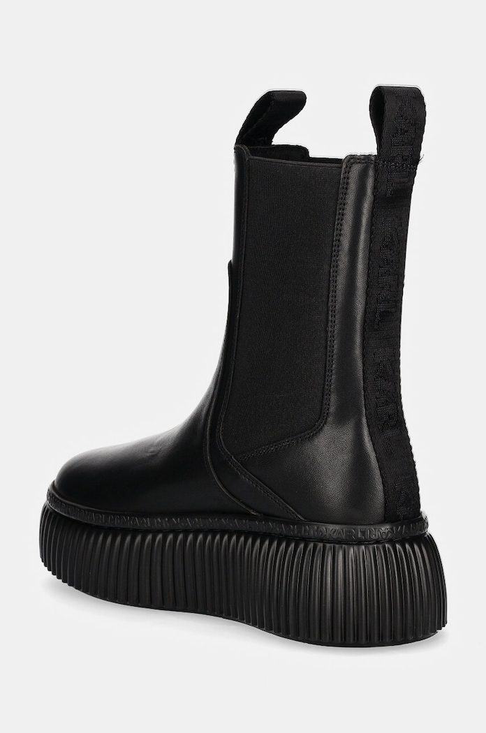 Încălțăminte Karl Lagerfeld ghete chelsea de piele KREEPER KL42343.000 negru