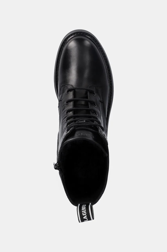 Kožené workery Karl Lagerfeld BURLY BIKER černá KL43455.000