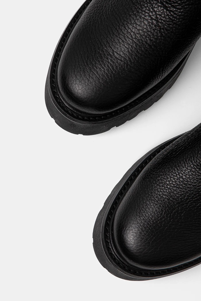 Kožené čižmy Karl Lagerfeld BURLY BIKER čierna KL43490W.100
