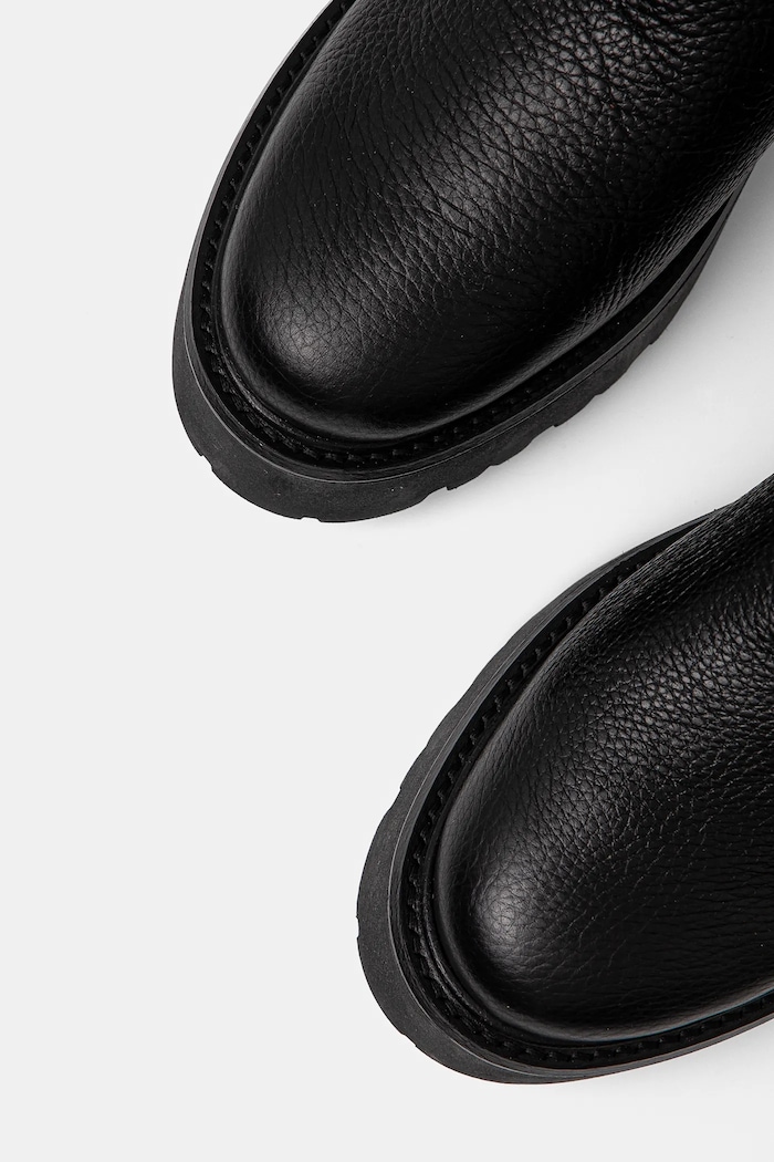 Kožené čižmy Karl Lagerfeld BURLY BIKER čierna KL43490W.100