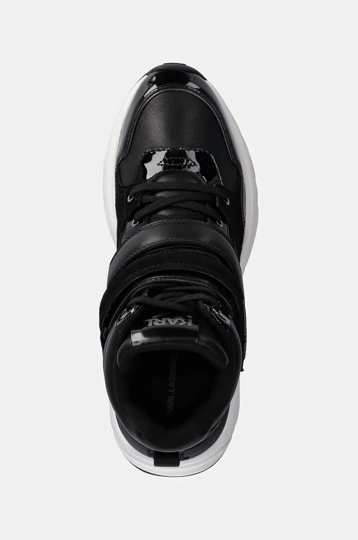 Kožené tenisky Karl Lagerfeld KOMET WEDGE Karl Lagerfeld KL65734.400 černá