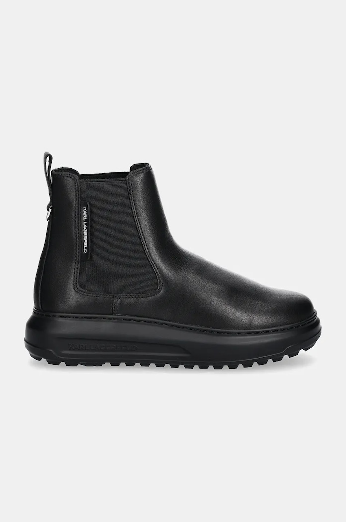 Kožené kotníkové boty Karl Lagerfeld KAPRI LUG KL67564.00X černá AW24