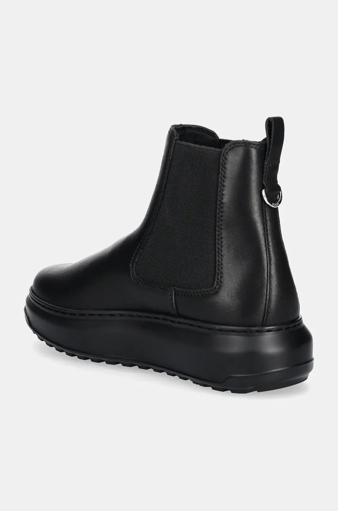 Boty Kožené kotníkové boty Karl Lagerfeld KAPRI LUG KL67564.00X černá