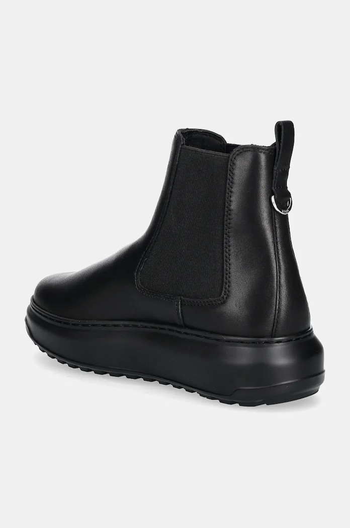 Boty Kožené kotníkové boty Karl Lagerfeld KAPRI LUG KL67564.00X černá