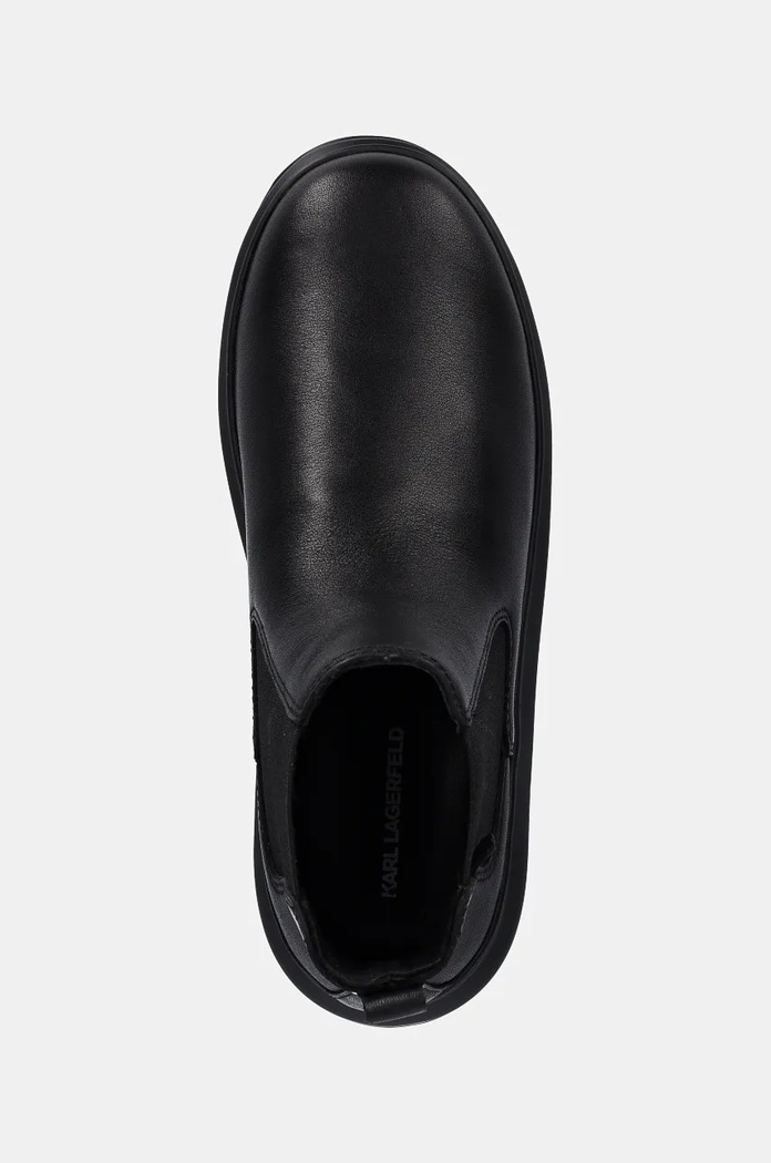 Kožené kotníkové boty Karl Lagerfeld KAPRI LUG černá KL67564.00X