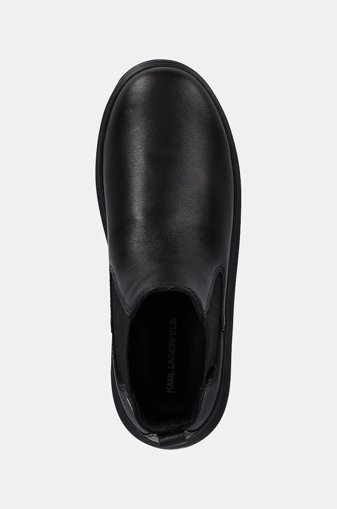 Kožené kotníkové boty Karl Lagerfeld KAPRI LUG černá KL67564.00X