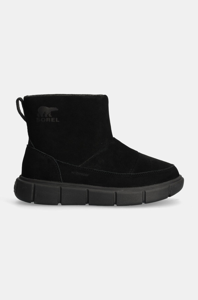 Sorel śniegowce zamszowe SOREL EXPLORER III SLIP 2077971010 czarny AW24