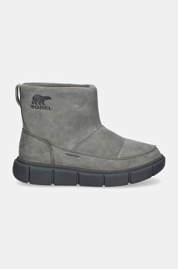 Sorel cizme de zapada din piele intoarsa SOREL EXPLORER III SLIP 2077971052 gri AW24